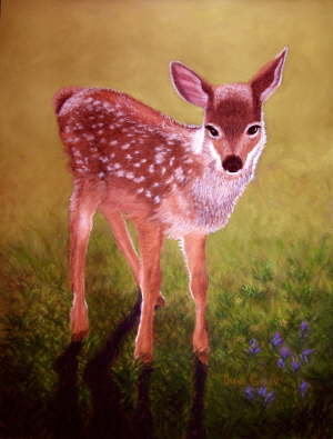 Fawn In Backlight in Soft Pastel Completed May 10, 2007