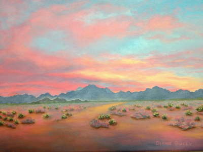 Arizona Sunset in Oil Jan 2012